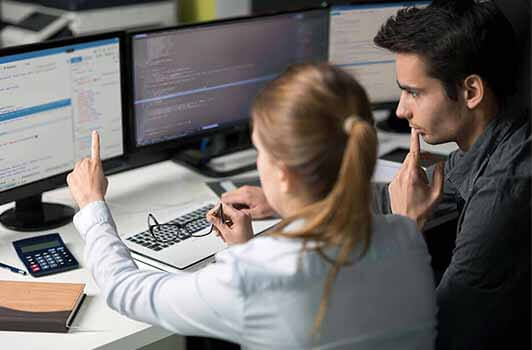 Data science consulting company during data analysis